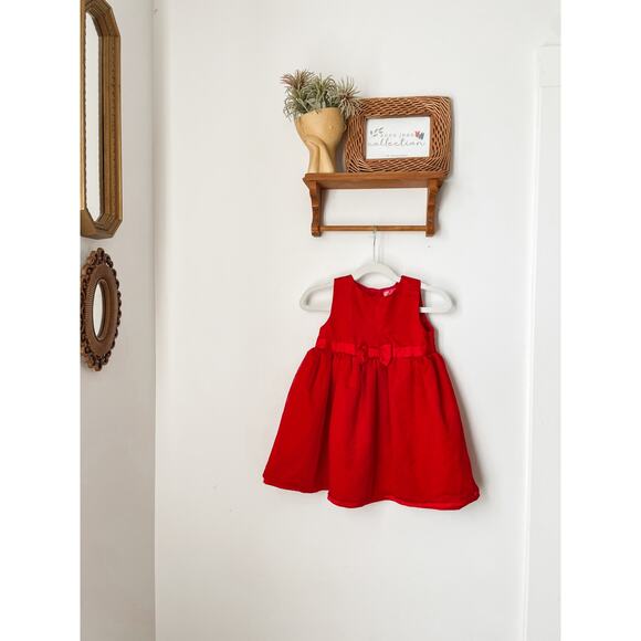 red swiss dot lace dress - 2T - Picture 1 of 5